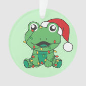 Frosch Weihnachts-Wintertiere Weihnachtsfrösche Ornament (Vorderseite)