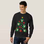 Frosch Weihnachtsbaum Funny Xmas Geschenk Sweatshirt (Vorne ganz)