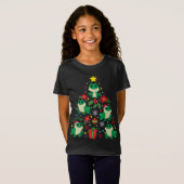 Frosch Weihnachtsbaum Funny Xmas Geschenk T-Shirt (Vorne ganz)