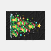 Frosch-Weihnachtsbaum Lustiger Hopper-Feiertag Süß Fleecedecke (Vorderseite (Horizontal))