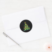 Frosch-Weihnachtsbaum Lustiger Hopper-Feiertag Süß Runder Aufkleber (Umschlag)