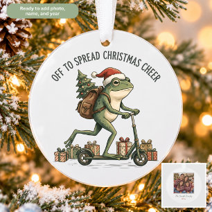 Frosch-Weihnachtsbaum-Ornament auf dem Weg, um Fre Ornament