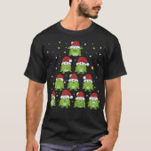 Frosch Weihnachtsbaum Reptile Weihnachtsfeiertage T-Shirt (Vorderseite)