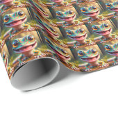 FROSCH WEIHNACHTSGEWRICKELPAPIER GESCHENKPAPIER (Rolleneckpunkt)