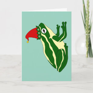 Frosch-Weihnachtskarte Feiertagskarte