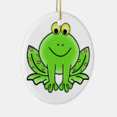 Frosch-Weihnachtsverzierung Keramik Ornament (Rechts)