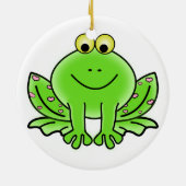 Frosch-Weihnachtsverzierung Keramik Ornament (Hinten)