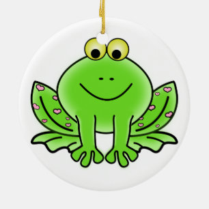 Frosch-Weihnachtsverzierung Keramik Ornament