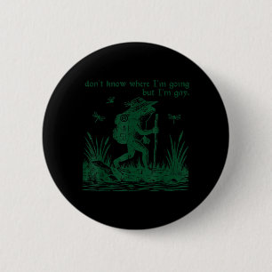 Frosch weiß nicht, wohin er geht, aber schwule LGB Button