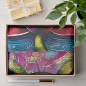 Frosch Weiße Malerei Blumendekoupage Seidenpapier (Geschenk)