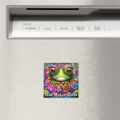 Frosch Whimsical Abstrakt Art Personalisiert Magnet (In Situ (Geschirrspüler))