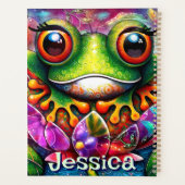 Frosch Whimsical Abstrakt Art Personalisiert Planer (Rückseite)