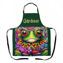 Frosch Whimsical Abstrakte Malerei Kunst Blumengrü