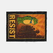 Frosch widersteht Rtland Frosch Protest - Rtland F Fleecedecke (Vorderseite (Horizontal))