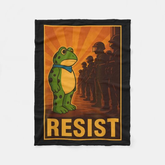 Frosch widersteht Rtland Frosch Protest - Rtland F Fleecedecke (Vorderseite)