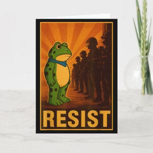 Frosch widersteht Rtland Frosch Protest - Rtland F Karte