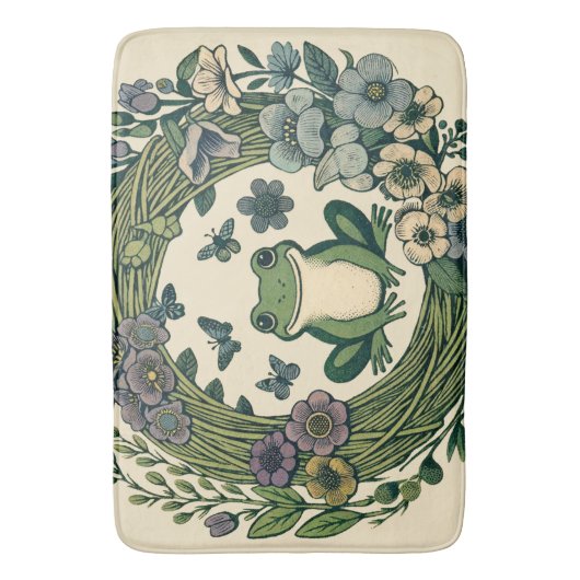 Frosch-Wildblumen für Kernbrennwerke Badematte (Vorderseite Vertikal)