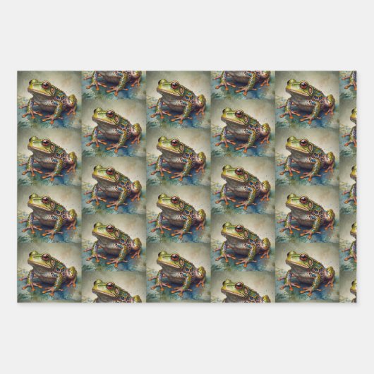 Frosch Wildlife Nature Love Geschenkpapier Set (Vorderseite 3)
