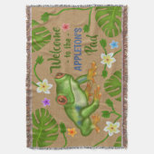 Frosch-Willkommen zu unserem Auflage-tropischen Decke (Vorderseite Vertikal)