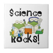 Frosch-Wissenschafts-Felsen Fliese (Vorderseite)