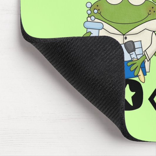 Frosch-Wissenschafts-Felsen Mousepad (Ecke)