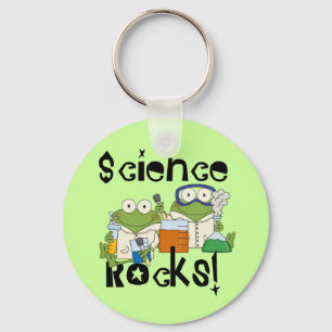 Frosch-Wissenschafts-Felsen Schlüsselanhänger