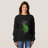 Frosch Witz Lazy Halloween Kostüm Zauberer Sweatshirt (Vorne ganz)
