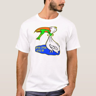 Frosch-würgend Vogel geben nie überhaupt auf T-Shirt