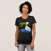 Frosch-würgend Vogel geben nie überhaupt auf T-Shirt (Vorne ganz)