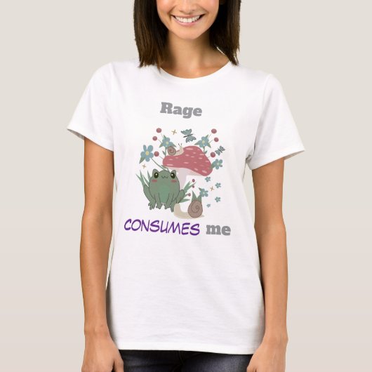 Frosch, Wut verzehrt mich. T-Shirt (Vorderseite)