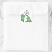Frosch-Yoga-Party Quadratischer Aufkleber (Tasche)