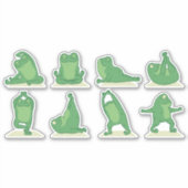 Frosch-Yoga-Set Aufkleber (Vorderseite)