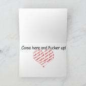 Frosch zum Valentinstag küssen Feiertagskarte (Innenseite)