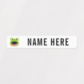 Frosch zurück zum Schulnamen wasserdichte Etikette Etiketten (Design 1)