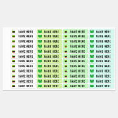 Frosch zurück zum Schulnamen wasserdichte Etikette Etiketten (Blatt)