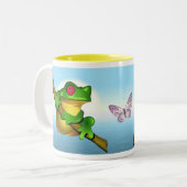 Frosch Zweifarbige Tasse (Vorderseite Links)
