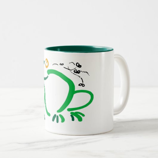 Frosch Zweifarbige Tasse (VorderseiteRechts)