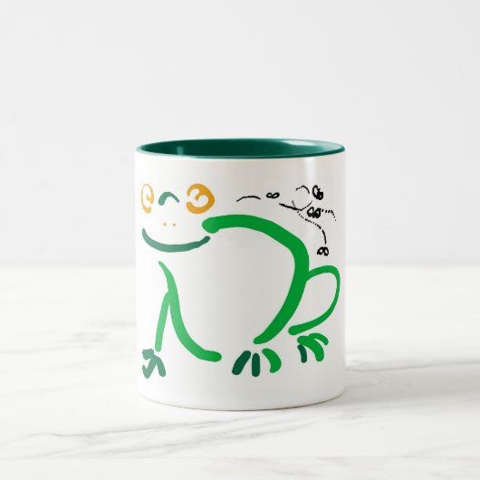 Frosch Zweifarbige Tasse (Mittel)