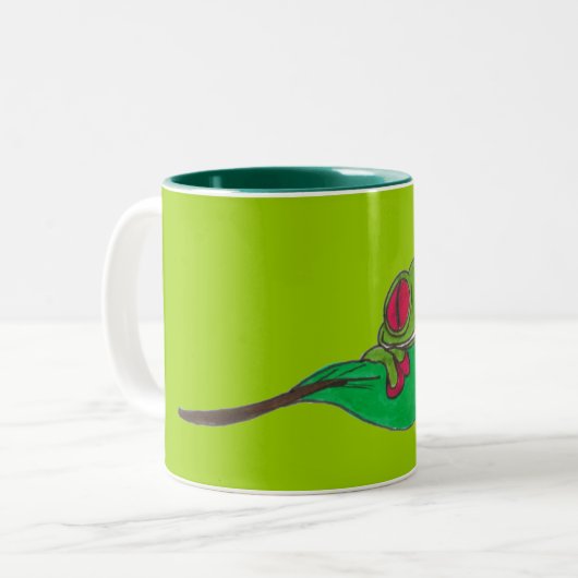 Frosch Zweifarbige Tasse (Vorderseite Links)