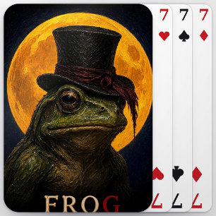 Frosch-Zylinderhut-Gotischer Surrealismus Spielkarten