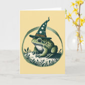 Froschassistent Karte (Gelbe Blume)