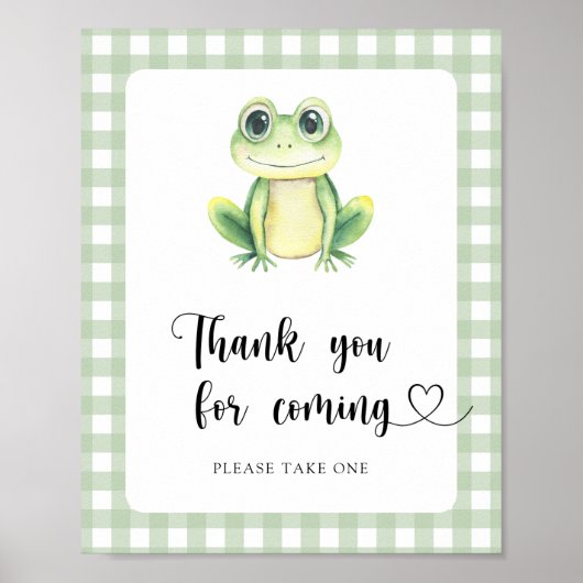 Froschbaby-Dusche - Danke, dass du gekommen bist Poster (Vorne)