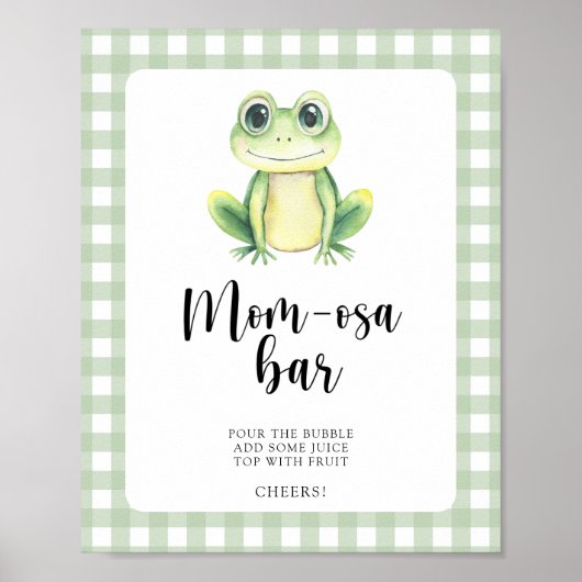 Froschbaby-Dusche - Momosa Bar Poster (Vorne)