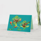 Froschband Geburtstagskarte oder Einladung (Vorderseite)