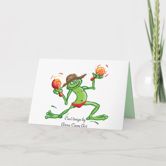 Froschband Geburtstagskarte oder Einladung (Rückseite)