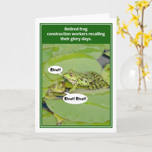 Froschbauer Funny Retirement Card Karte (Gelbe Blume)