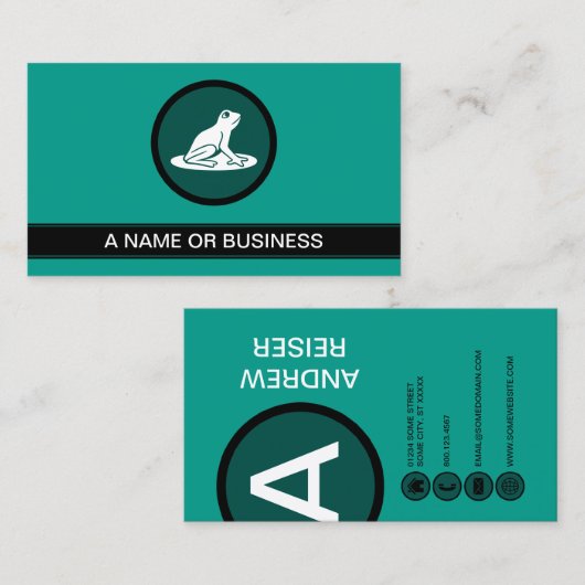 Froschblase Visitenkarte (Vorne/Hinten)