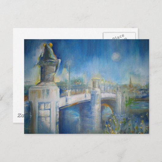 Froschbrücke bei Nacht Postkarte (Vorne/Hinten)