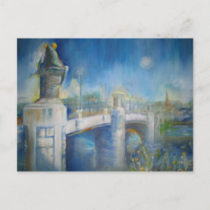 Froschbrücke bei Nacht Postkarte