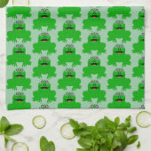 Froschdesign auf beliebigem Hintergrund Geschirrtuch (Gefaltet)